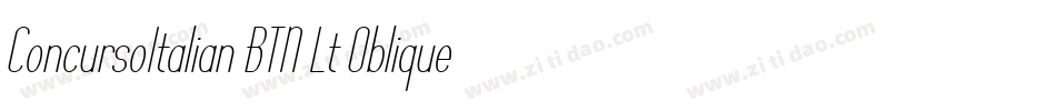 ConcursoItalian BTN Lt Oblique字体转换
